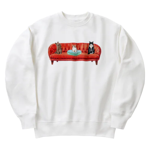 新入りと古参の緊張感溢れるソーシャルディスタンス(社会的距離)。 Heavyweight Crew Neck Sweatshirt