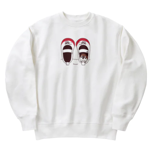 CT165 スズメがちゅん*うわばきちゅんA*イラストサイズ普通ver.* Heavyweight Crew Neck Sweatshirt