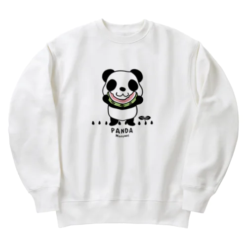 スイカを食べるパンダちゃん*D Heavyweight Crew Neck Sweatshirt