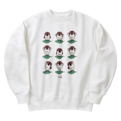 スズメがちゅん　体操ちゅん Heavyweight Crew Neck Sweatshirt