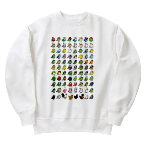 Chubby Bird 鳥さん大集合 Heavyweight Crew Neck Sweatshirt