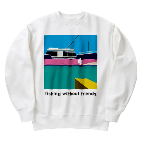 fishing without friends 1 Heavyweight Crew Neck Sweatshirt