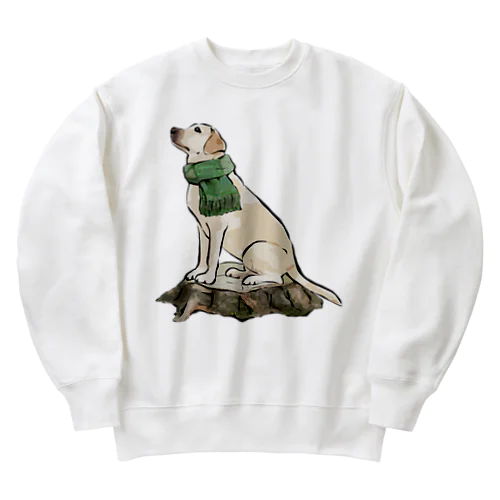 マフラー犬　ラブラドルレトリバー Heavyweight Crew Neck Sweatshirt