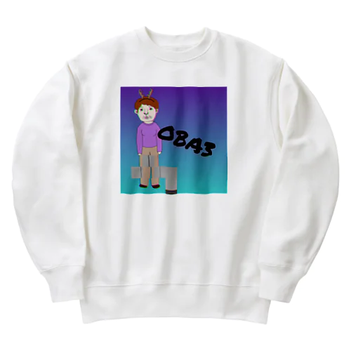 トナカイOBA3(おばさん) Heavyweight Crew Neck Sweatshirt