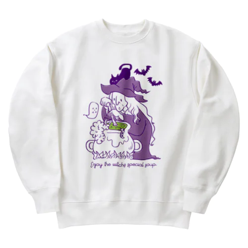 魔女の特製スープを召し上がれ Heavyweight Crew Neck Sweatshirt