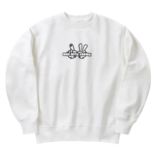 ONE NITE PEACE 指ロゴミックス Heavyweight Crew Neck Sweatshirt