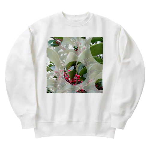 ピラカンサス（？）photo 正方形 Heavyweight Crew Neck Sweatshirt