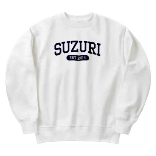 SUZURI University (Navy) Heavyweight Crew Neck Sweatshirt