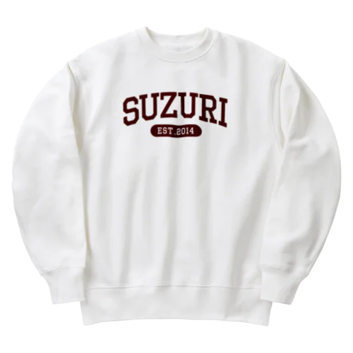 SUZURI University (burgundy) Heavyweight Crew Neck Sweatshirt