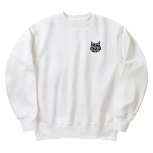 起こさないでね🐈‍⬛柄にゃんこ Heavyweight Crew Neck Sweatshirt