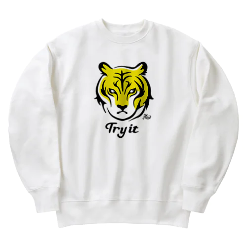 トライする虎 Heavyweight Crew Neck Sweatshirt