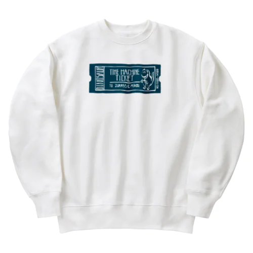 恐竜時代タイムマシンチケット〜ジュラ紀行き〜 Heavyweight Crew Neck Sweatshirt