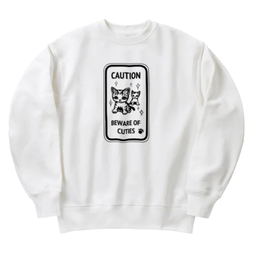 こねこ出没注意！ Heavyweight Crew Neck Sweatshirt