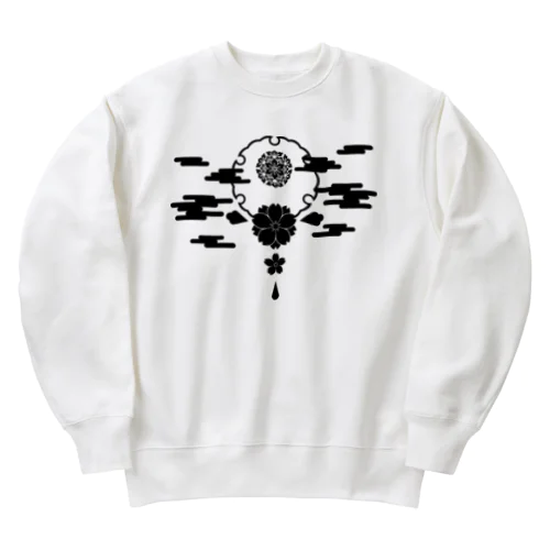 和の文様柄・飾 Heavyweight Crew Neck Sweatshirt