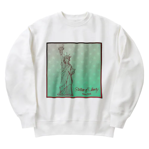 自由の女神(グラデーション) Heavyweight Crew Neck Sweatshirt