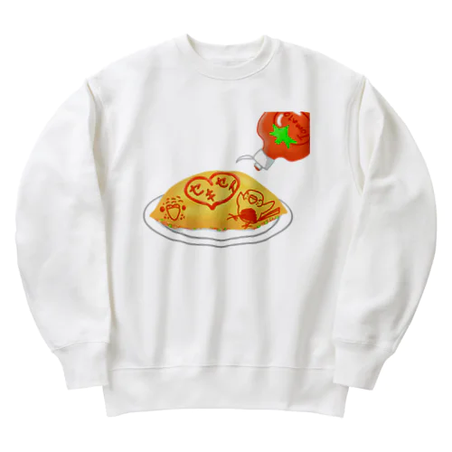 ラブセキセイインコおむらいす Heavyweight Crew Neck Sweatshirt