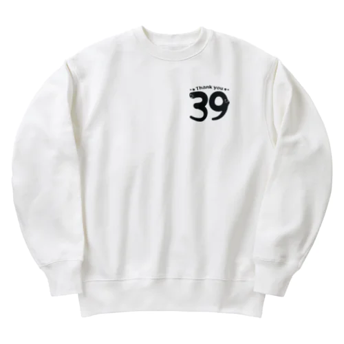 ワンポイント 39 Thank you A Heavyweight Crew Neck Sweatshirt