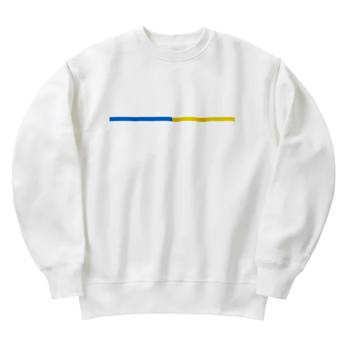 ウクライナカラー　横ライン Heavyweight Crew Neck Sweatshirt