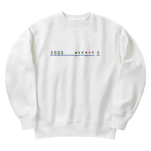 大三元四暗刻単騎待ち Heavyweight Crew Neck Sweatshirt