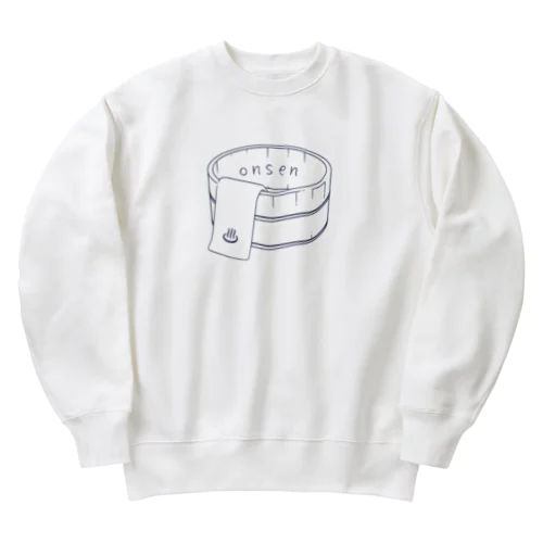 onsen（ブルー） Heavyweight Crew Neck Sweatshirt