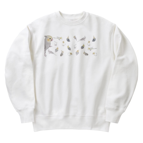あつまれオカメインコちゃん【まめるりはことり】 Heavyweight Crew Neck Sweatshirt