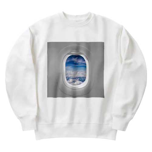 jet streamジェットストリーム 飛行機の窓から Heavyweight Crew Neck Sweatshirt