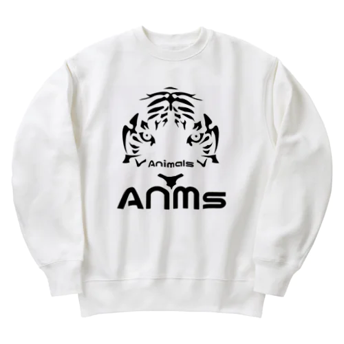 Animals ホワイトタイガー Heavyweight Crew Neck Sweatshirt