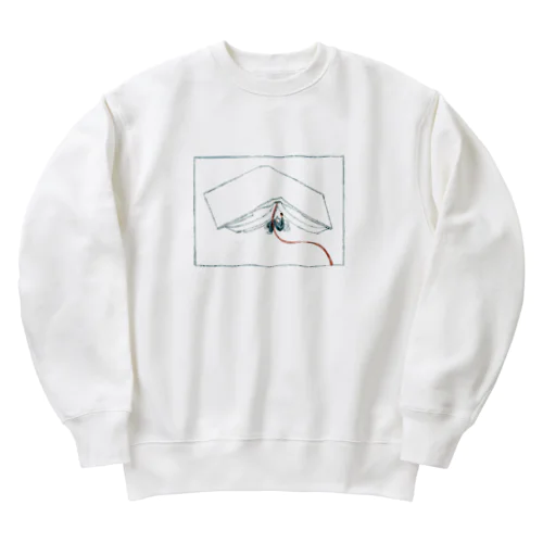 過去の読書が屋根に、これからの読書が盾に Heavyweight Crew Neck Sweatshirt