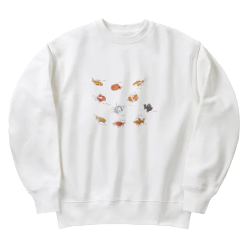 金魚10匹 Heavyweight Crew Neck Sweatshirt