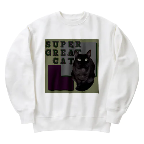 SUPER GREAT CAT Heavyweight Crew Neck Sweatshirt