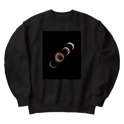 金環日食 - Annular Solar Eclipse - Heavyweight Crew Neck Sweatshirt