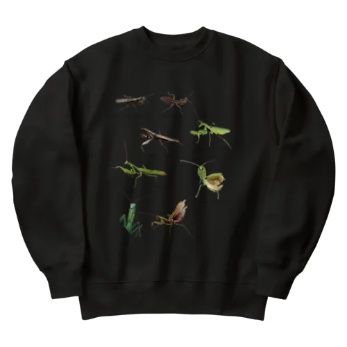 関東のカマキリ Heavyweight Crew Neck Sweatshirt