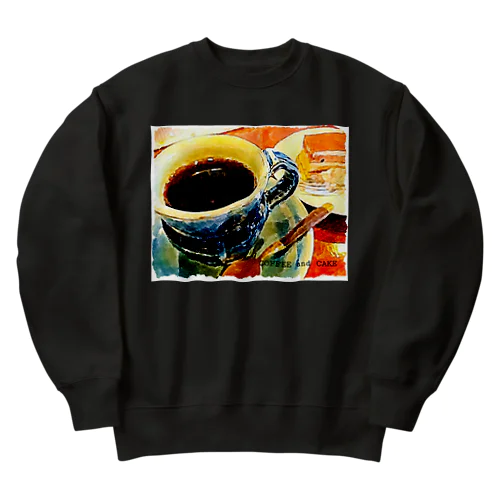 COFFEE and CAKE(アプリ加工) Heavyweight Crew Neck Sweatshirt