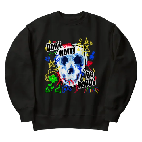 Don't worry be happy Heavyweight Crew Neck Sweatshirt