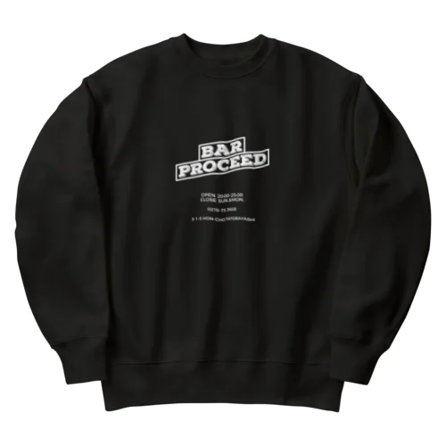 PROCEED staff uniform whiteLOGO  Heavyweight Crew Neck Sweatshirt