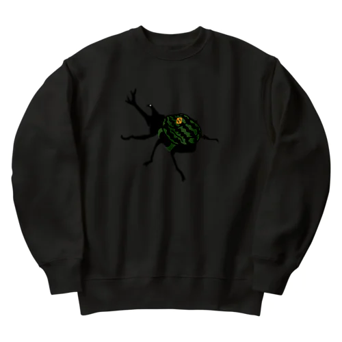 スイカリュックのカブトムシ Heavyweight Crew Neck Sweatshirt