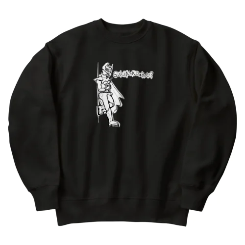 ブラックウォンバッドのボスが好きなんだろう（英語の濃色） Heavyweight Crew Neck Sweatshirt