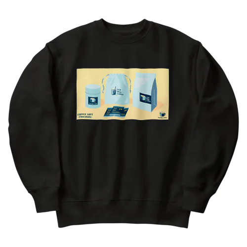 COFFEE GIFT -Chocolate- YELLOW Ver. Heavyweight Crew Neck Sweatshirt