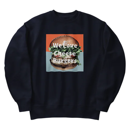umasow - We Love Cheese Burgers Heavyweight Crew Neck Sweatshirt