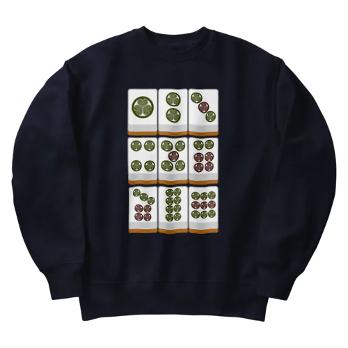 葵のピンズ ( 架空麻雀牌シリーズ) Heavyweight Crew Neck Sweatshirt