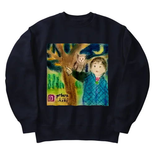 いおちゃん＆フクロウくん Heavyweight Crew Neck Sweatshirt