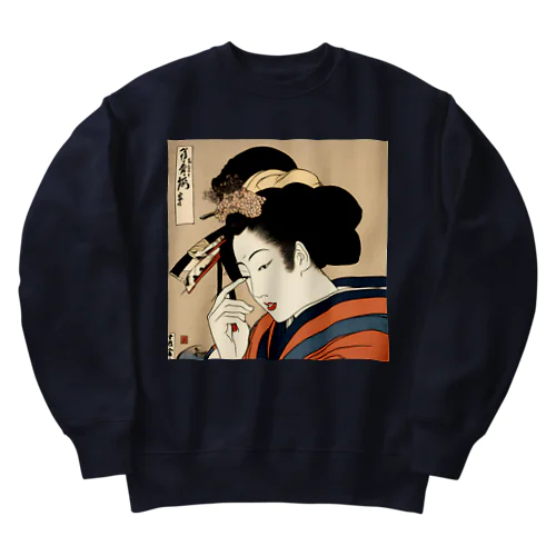 梅枝 - 浮世絵 Heavyweight Crew Neck Sweatshirt