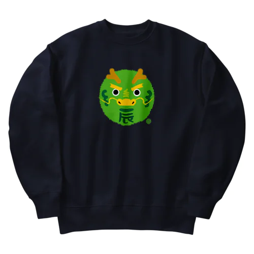 竜の顔 Heavyweight Crew Neck Sweatshirt