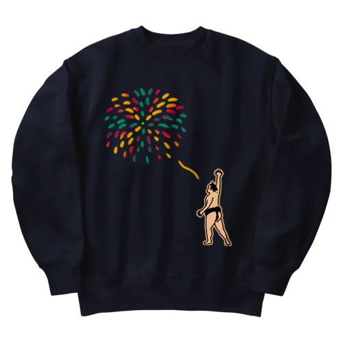 力士 いつでもどこでも花火をあげる Heavyweight Crew Neck Sweatshirt