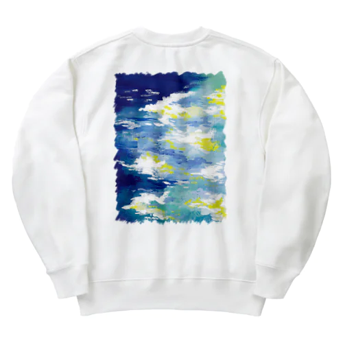 青の淵（バックプリント） Heavyweight Crew Neck Sweatshirt