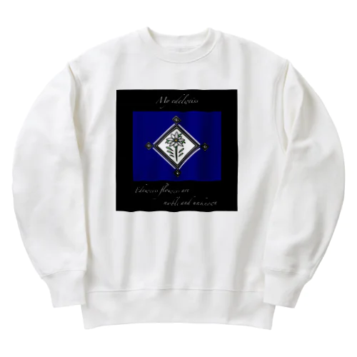 ❖僕のｴｰﾃﾞﾙﾜｲｽ❖青色 Heavyweight Crew Neck Sweatshirt