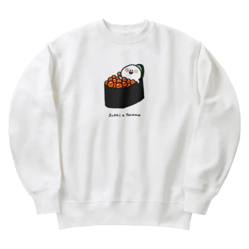 【お寿司シリーズ】いくら軍艦なたらもちゃん Heavyweight Crew Neck Sweatshirt