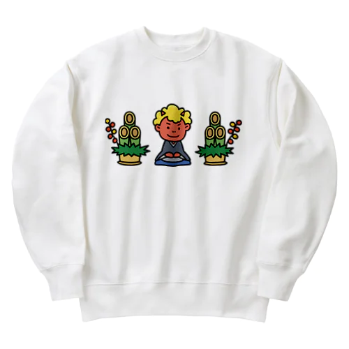 お正月のオニさん Heavyweight Crew Neck Sweatshirt