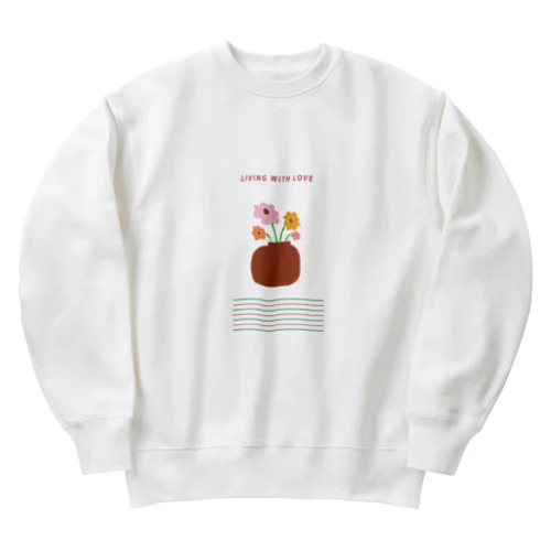 living with love Heavyweight Crew Neck Sweatshirt