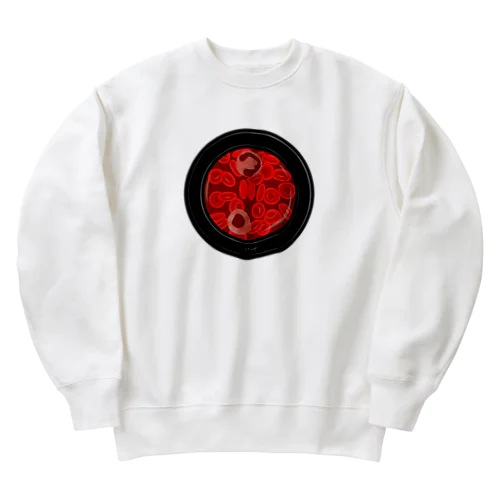 血液 パターン1 Heavyweight Crew Neck Sweatshirt